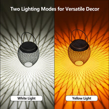 Load image into Gallery viewer, IMAGE 2 Pcs Solar Lanterns Outdoor Lights with White and Warm Yellow Light, Hanging Solar Lights Outdoor Waterproof Yard Pathway Porch Trees Decor
