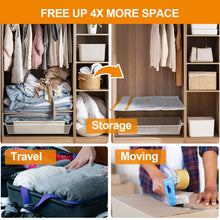 Load image into Gallery viewer, AGPtEK 10Pcs Large Vacuum Bags Set, Durable &amp; Reusable Storage Bags, Perfect Space-Saving Solution for Clothes, Blankets, Comforters, and More.（No Pump Included）, Size L
