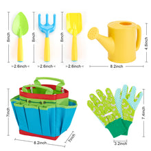 Load image into Gallery viewer, Fitnate Green Kids Garden Tools Set, 6 PCS Garden Tools Including Watering Can, Shovel, Rake, Fork, Children Gardening Gloves  And Garden Tote Bag, All In One Set
