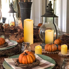 Load image into Gallery viewer, IMAGE Flameless Flickering Candles, Waterproof Battery Operated LED Pillar Candles with Votive Candles, Ivory Plastic Candles with Remote Timer for Christmas Wedding Home Decor, Set of 12
