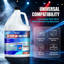 Load image into Gallery viewer, Hakuta Fog Machine Fluid 1Gallon, High Density Fog Juice Water Based Safe for Outdoor and Indoor Use, Universal Compatibility With Standard Fog Machines, Medium Density Long-Lasting Fog Effect
