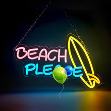 Load image into Gallery viewer, FITNATE Beach Neon Sign, Dimmable Neon LED Light Sign for Wall Decor, Bedroom Living Room Bar and Party Decor
