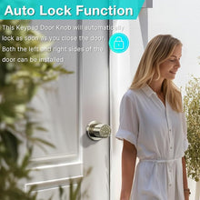 Load image into Gallery viewer, FITNATE Keypad Door Knob,Touchscreen Keyless Entry Door Lock, Electronic Door Knob with Keypad, Auto Lock, Anti-peep Password for Bedroom Home Office Garage, Bronze Gold
