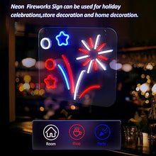 Load image into Gallery viewer, FITNATE Firework Neon Sign, LED Festival Décor Light For Home, Wall, Bedroom, USB Powered, Bright Neon Fireworks Lights For Festival, Wedding, Thanksgiving Day
