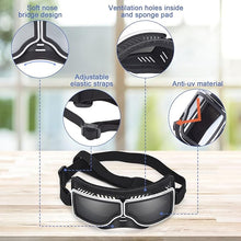 Load image into Gallery viewer, OWNPETS Large Dog Sunglasses Goggles UV Protection Outdoor Riding Motorcycle Driving Dog Goggles Adjustable Strap Black
