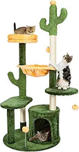 Load image into Gallery viewer, Ownpets 52” Tall Cactus Cat Tree Large Multi-Level Cute Cat Tower with Padded Top Perch for Indoor Cats
