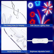 Load image into Gallery viewer, FITNATE Firework Neon Sign, LED Festival Décor Light For Home, Wall, Bedroom, USB Powered, Bright Neon Fireworks Lights For Festival, Wedding, Thanksgiving Day
