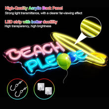 Load image into Gallery viewer, FITNATE Beach Neon Sign, Dimmable Neon LED Light Sign for Wall Decor, Bedroom Living Room Bar and Party Decor
