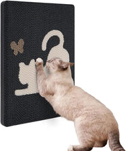 Load image into Gallery viewer, Ownpets Wall Cat Scratcher, Cute Vertical Cat Scratching Board, Wall Mounted Cat Scratch Pad for Wall, Glass, Wood, and Tile , Black
