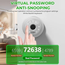 Load image into Gallery viewer, FITNATE Fingerprint Door Knob with Keypad, Keyless Smart Door Knob with App Control, Biometric Door Lock for Bedroom, Apartment, Hotel, Office, Silver
