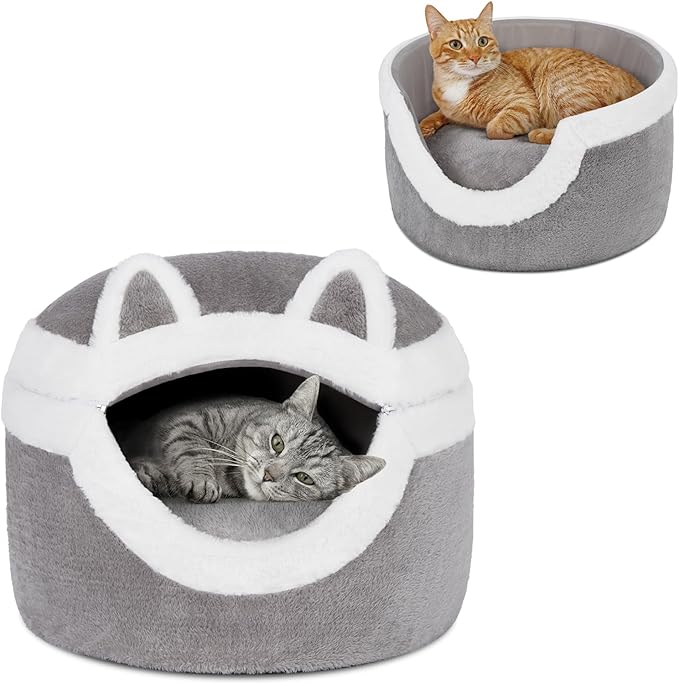 Ownpets Cat Bed, 3-in-1 Detachable Cat Houses for Indoor Cats, Cozy Cat Bed with Soft Cushion