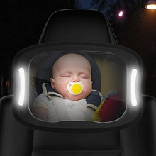 Load image into Gallery viewer, FITNATE LED Baby Car Mirror, Safety Infant in Backseat 360°Adjustable Light Up Mirror for Baby Rear
