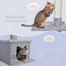 Load image into Gallery viewer, Ownpets Floor to Ceiling Cat Tree 6 Tiers Cat Tower Fit for 7-9 Feet Ceiling with Cat Condo and Sisal Post Scratcher for Indoor Grey Adjustable Height [90-108Inches=229-275cm]
