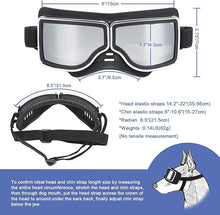 Load image into Gallery viewer, OWNPETS Large Dog Sunglasses Goggles UV Protection Outdoor Riding Motorcycle Driving Dog Goggles Adjustable Strap Black
