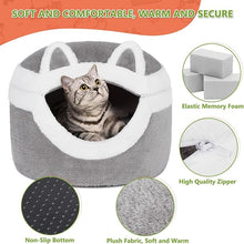 Load image into Gallery viewer, Ownpets Cat Bed, 3-in-1 Detachable Cat Houses for Indoor Cats, Cozy Cat Bed with Soft Cushion
