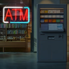 Load image into Gallery viewer, FITNATE ATM Neon Sign, Super Bright, USB Power and Adjustable Brightness for Bank Business Mart Shop Store
