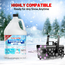 Load image into Gallery viewer, Hakuta Flakes Snow Machine Fluid, Long-Lasting Snow Juice 1 Gallon with 75-Foot Snow Float，water based snow liquid
