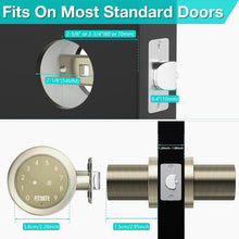 Load image into Gallery viewer, FITNATE Keypad Door Knob,Touchscreen Keyless Entry Door Lock, Electronic Door Knob with Keypad, Auto Lock, Anti-peep Password for Bedroom Home Office Garage, Bronze Gold
