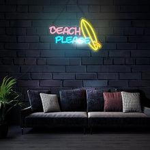 Load image into Gallery viewer, FITNATE Beach Neon Sign, Dimmable Neon LED Light Sign for Wall Decor, Bedroom Living Room Bar and Party Decor
