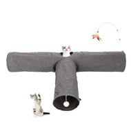 Cat Cube 3-Way Tunnels Extensible & Collapsible Cat Tube Tunnel, Cat Tunnels and Tubes for Indoors Cat, Puppy, Rabbit, Kitten and Mongoose