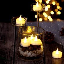 Load image into Gallery viewer, AGPtEK 12Pcs Battery Operated Tea Lights Fameless Candle Led Candles with Timer, Flickering Warm White
