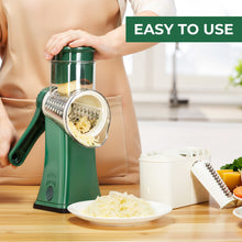 Load image into Gallery viewer, Multifunctional Cheese Grater 5-in-1 Stainless Steel Blade Set for Slicing, Shredding, and Grinding with an Enlarged Feeding Port

