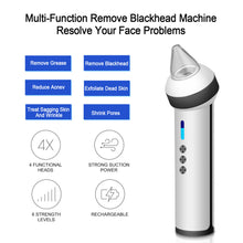 Load image into Gallery viewer, Household Electric Blackhead Dirt Removal Machine, Household Vacuum Suction Wrinkle Removal Skin Tightening Massager with 4 Suction Heads
