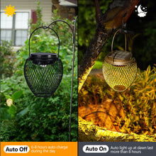 Load image into Gallery viewer, IMAGE 2 Pcs Solar Lanterns Outdoor Lights with White and Warm Yellow Light, Hanging Solar Lights Outdoor Waterproof Yard Pathway Porch Trees Decor
