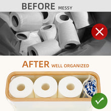 Load image into Gallery viewer, Vicyak 52L Extra Large Toilet Paper Organizer Basket, Toilet Paper Storage Can 24 Regular Rolls or 18 Mega Rolls, Paper Basket with Lid and Handle, Toilet Paper Holder Basket with Pulley, Toilet Paper Basket, Size XL
