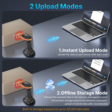 Load image into Gallery viewer, AGPTEK Bluetooth &amp; 2.4GHz Wireless Barcode Scanner with Battery Indicator, Replaceable Battery, 2D/1D QR Code Reader, Wireless Charging Cradle, Ideal for Retail &amp; Warehouse Use
