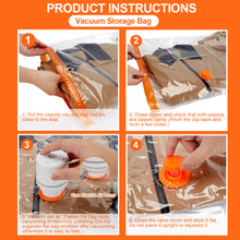 Load image into Gallery viewer, AGPTEK 16 Pack Vacuum Storage Bags(4 Jumbo/Large/Medium/Small) Compression Storage Bags for Blankets Clothes, Space Saver Vacuum Seal Bags for Clothing Bedding Travelling Luggage (Electric Pump)
