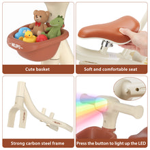 Load image into Gallery viewer, WELSPO 5-in-1 Toddler Tricycle with Push Handle, Kids Balance Bike, Baby Balance Bike 2 Year Old, with Removable Pedals, Training Wheels, for Boys &amp; Girls Ages 2 3 4 5
