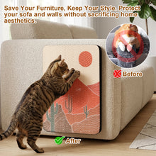 Load image into Gallery viewer, Ownpets Wall Mounted Cat Scratcher with Adhesive Strips, Cut Design, Red
