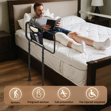 Load image into Gallery viewer, Adjustable Bed Rails for Elderly Adults – Bed Assist Rail with Non-Slip Handle, Storage Pocket, and Non-Slip Base, Fits King, Queen, Full, and Twin Beds, Supports up to 300lbs, Easy Tool-Free Assembly
