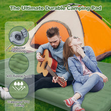 Load image into Gallery viewer, CAMULAND Double Camping Sleeping Pad, 4.7" Ultra-Thick Self Inflating 2 Person Inflatable Mat with Built-in Pillow Foot Pump, Waterproof for Backpacking, Hiking, Tent, RV Travel, Olive Green

