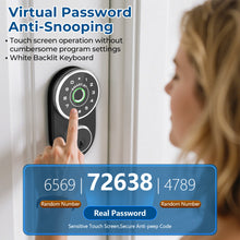 Load image into Gallery viewer, FITNATE Smart Fingerprint Door Knob with Keypad, App Control, 4-in-1 Keyless Entry, Biometric Lock for Bedroom, Office, Rental Use
