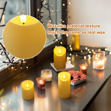 Load image into Gallery viewer, Rechargeable Pillar Candles, Type-C Charging Port Flickering Flameless Candles Set of 3, Realistic Black Wick LED Wax-like Material Candles with Remote and Timer, Battery Operated Candles for Home, Wedding, Birthday Decoration
