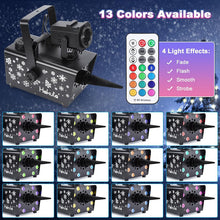 Load image into Gallery viewer, Hakuta Upgraded 800W Snow Machine with 8 LED RGB Lights 900ml Large Capacity Tank,with LED Projection, 2 Wireless Remotes,for Christmas, Halloween, Parties, Wedding and DJ Stage
