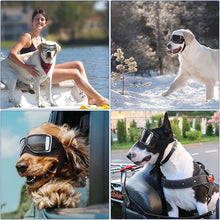 Load image into Gallery viewer, OWNPETS Large Dog Sunglasses Goggles UV Protection Outdoor Riding Motorcycle Driving Dog Goggles Adjustable Strap Black
