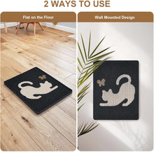 Load image into Gallery viewer, Ownpets Wall Cat Scratcher, Cute Vertical Cat Scratching Board, Wall Mounted Cat Scratch Pad for Wall, Glass, Wood, and Tile , Black
