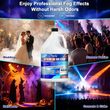 Load image into Gallery viewer, Hakuta Fog Machine Fluid 1Gallon, High Density Fog Juice Water Based Safe for Outdoor and Indoor Use, Universal Compatibility With Standard Fog Machines, Medium Density Long-Lasting Fog Effect
