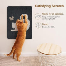 Load image into Gallery viewer, Ownpets Wall Cat Scratcher, Cute Vertical Cat Scratching Board, Wall Mounted Cat Scratch Pad for Wall, Glass, Wood, and Tile , Black

