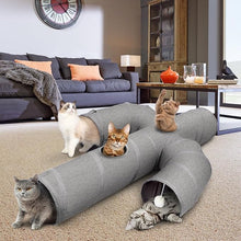 Load image into Gallery viewer, Ownpets 12 inch Diameter Cat Tunnel, Cactus Shape Collapsible Cat Tunnels, Large Sturdy Oxford Fabric Cat Tunnel Toy
