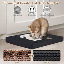 Load image into Gallery viewer, Ownpets Wall Cat Scratcher, Cute Vertical Cat Scratching Board, Wall Mounted Cat Scratch Pad for Wall, Glass, Wood, and Tile , Black

