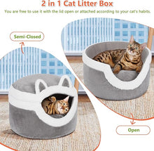 Load image into Gallery viewer, Ownpets Cat Bed, 3-in-1 Detachable Cat Houses for Indoor Cats, Cozy Cat Bed with Soft Cushion
