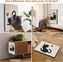 Load image into Gallery viewer, Ownpets Wall Cat Scratcher, Vertical Cat Scratching Board, Wall Mounted Cat Scratch Pad for Wall, Glass, Wood, and Tile
