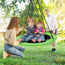 Load image into Gallery viewer, 40&quot; Flying Saucer Tree Swing Chair Kids Round Hanging Rope Seat Yard Toys Green
