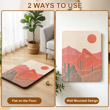 Load image into Gallery viewer, Ownpets Wall Mounted Cat Scratcher with Adhesive Strips, Cut Design, Red
