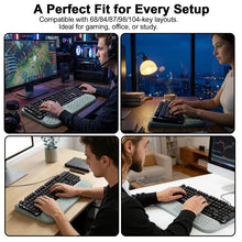 Load image into Gallery viewer, LIMOUS Grey Keyboard Wrist Rest with Keyboard Stand for Desk, Ergonomic Wave Wrist Pad for Computer Keyboard, 2-Angle Adjustable Keyboard Riser with Storage Box, Memory Foam Palm Rest for Office &amp; Gaming, 17.3"
