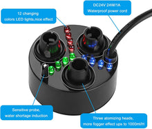 Load image into Gallery viewer, FITNATE Three-Head Mist Maker, Larger Fogger Fog Machine 1500ML/H Atomizer for Halloween, Pond, Garden, Rockery, Yard
